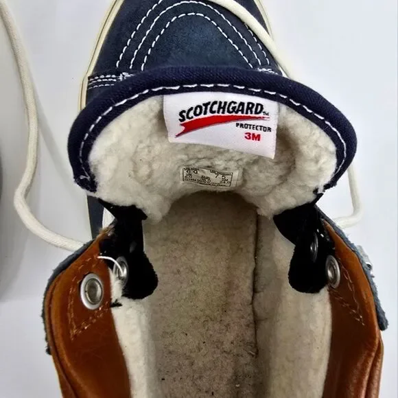 Vans Mens Sk8 High-Top Leather Sneakers Scotchgard Fleece Lined Size M 6 W 7.5 - Picture 8 of 8